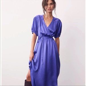 Maeve Katrina Midi Wrap Cottage Anthro Dress L